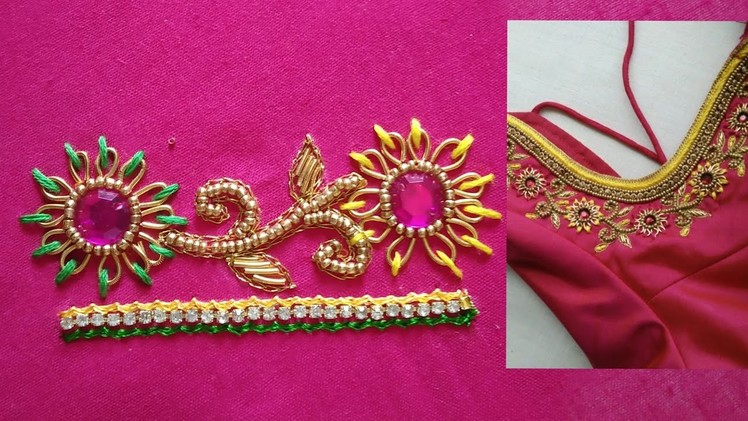 Blouse Design With Zardosi | Aari Maggam Works