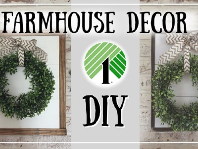DIY Dollar Tree Farmhouse Sign + DIY Boxwood Wreath  | DIY Room Decor