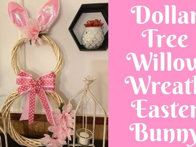 Dollar Tree Easter Crafts: Willow Wreath Easter Bunny