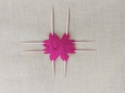 Hand Embroidery, Easy Flower Embroidery Trick with tooth pick