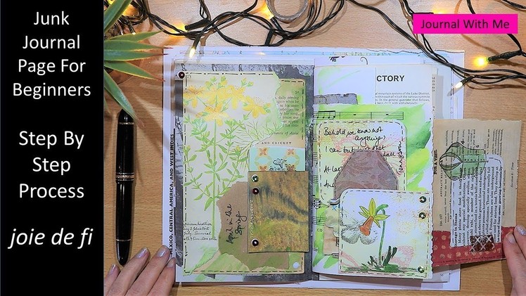 Junk Journal Page For Beginners | Step By Step Process