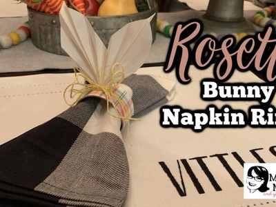 Rosette Bunny Ear Napkin Rings!