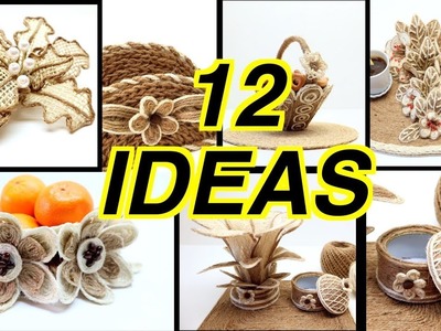 12 Wonderful Ideas How to Make Jute Flowers Art and Craft