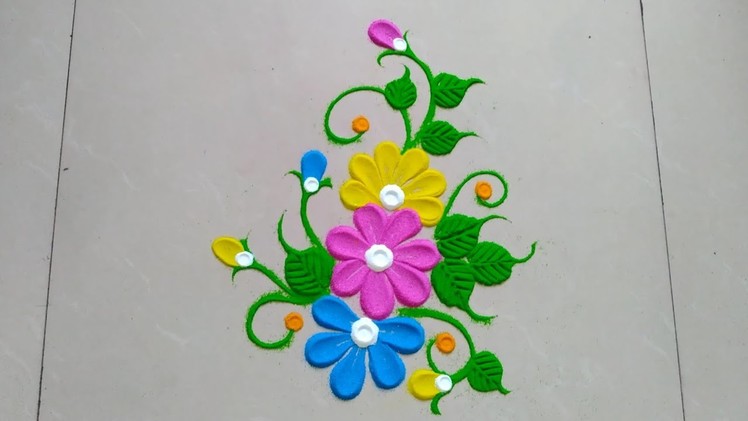 Attractive and beautiful super rangoli design by Jyoti Raut Rangoli