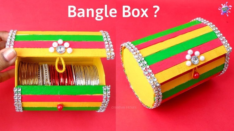 Bangle Box making at Home with waste Ice cream Sticks | Best out of waste