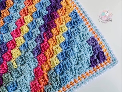 CROCHET easy and quick BABY BLANKET. C2C Crochet for Beginners