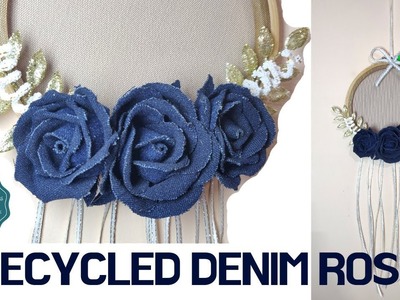 D.I.Y. Recycled Denim Rose Wall Hanger | MyInDulzens