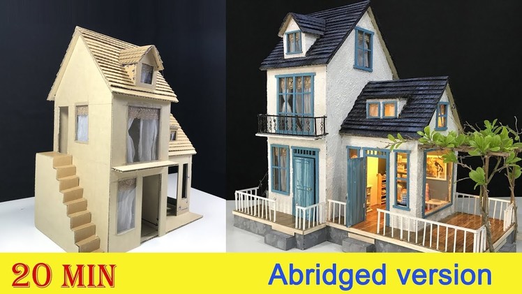 DIY Cardboard House with  Garden - Abridged version