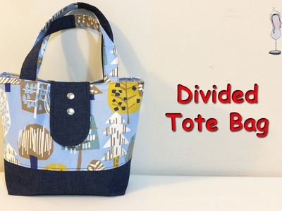 #DIY Divided Tote Bag | Shopping Bag | Shoulder Bag | Sewing Tutorial