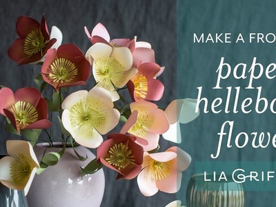 DIY Frosted Paper Hellebore Flower : Make Your Own Realistic Paper Flowers (full tutorial)