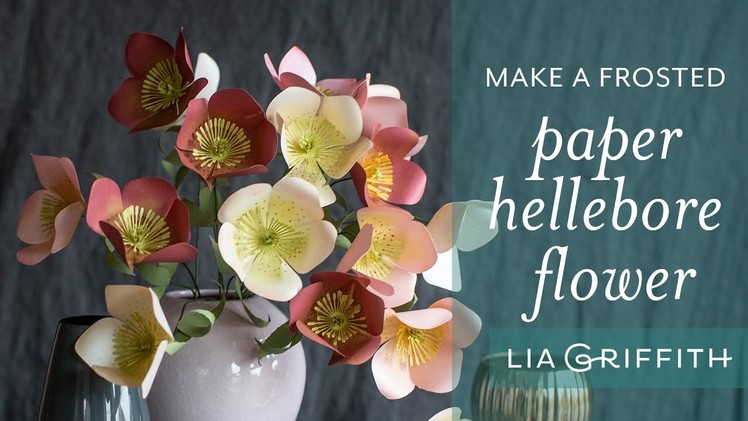 DIY Frosted Paper Hellebore Flower : Make Your Own Realistic Paper Flowers (full tutorial)