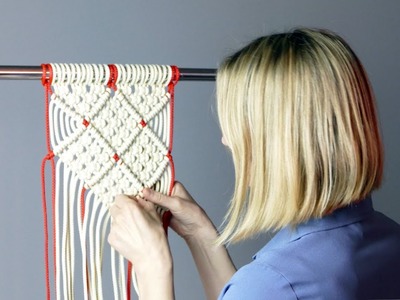 DIY Macramé Diamond Mesh Pattern for Wall Hanging | Home Decor