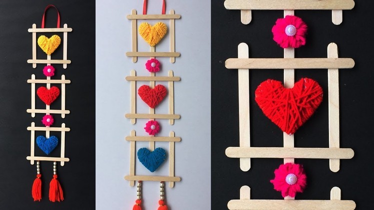 DIY Popsicle stick craft | Ice cream stick craft | Best out of waste |  Woolen craft ideas