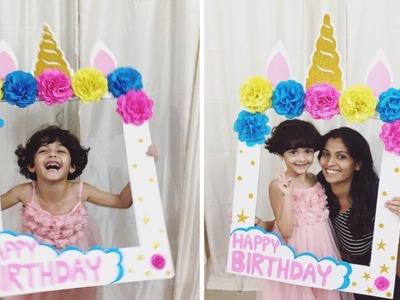 Easy Selfie Photo Frame  for Birthday Party | Unicorn Selfie Frame for Birthday | Selfie Photo Frame