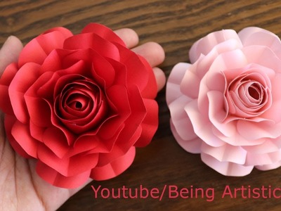 Easy Way To Make Realistic Paper Rose - Paper Flower - Paper Craft - DIY Flower