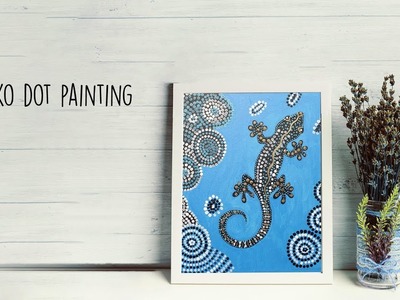 Gecko Dot Painting |  Tribal Art |  Dotting