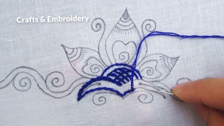 Hand Embroidery, Easy Flower Embroidery designs for dresses, Flower Embroidery Tutorial
