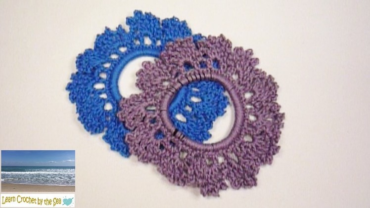 How To Crochet A Lacey Hair Scrunchie! FREE pattern in the description box below!   :o)