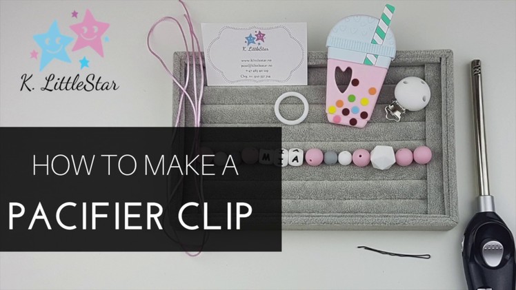 How to Make a Pacifier Clip | Hvordan lage smokkesnor