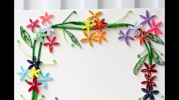 Quilling wall frame