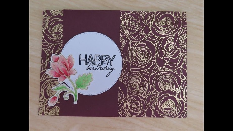 Roses all over background card