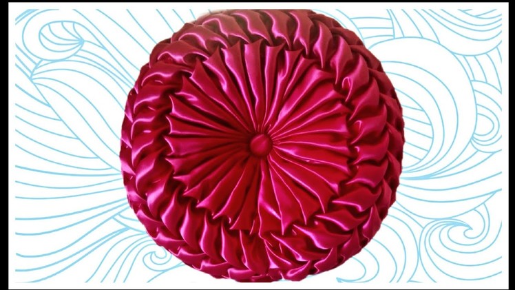 Round pillow smocking Shape Cushion cover design pattern making in hindi at home almofada capiton