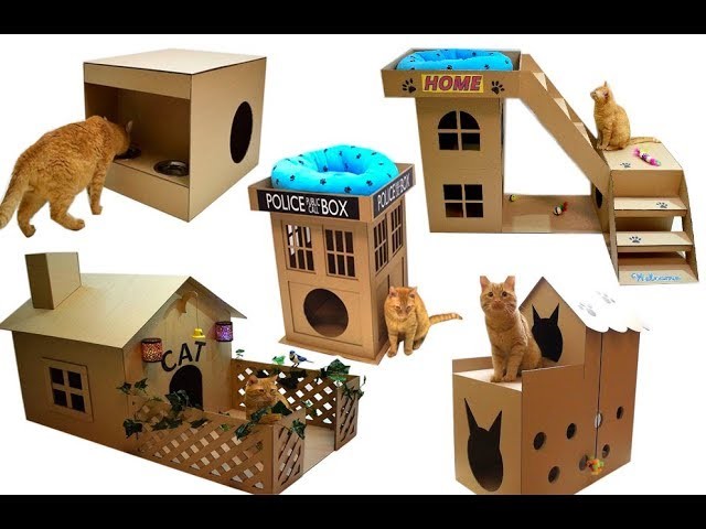 TOP 5 BEST house for a cat out of cardboard