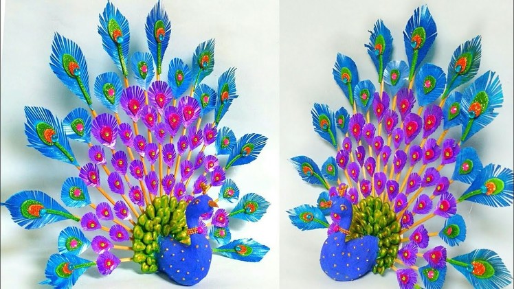 3D Peacock Craft  | Wall Hanging | Peacock Craft Ideas | Unique Craft Ideas | By Punekar Sneha