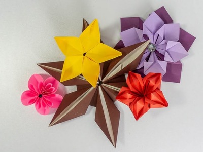 5 Easy Paper Flowers | DIY Craft Ideas by HandiWorks