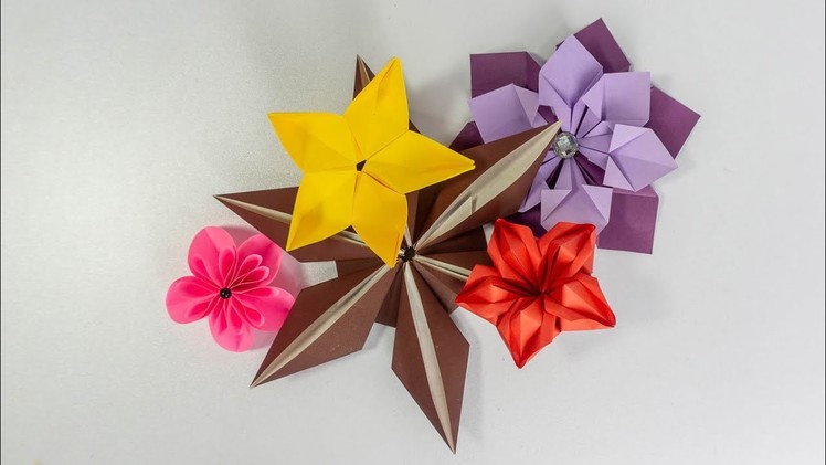 5 Easy Paper Flowers | DIY Craft Ideas by HandiWorks