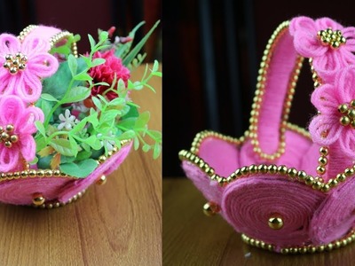 Amazing Flower Vase For Home Decor | How to make flower vase - Best reuse ideas - DIY Woolen Design