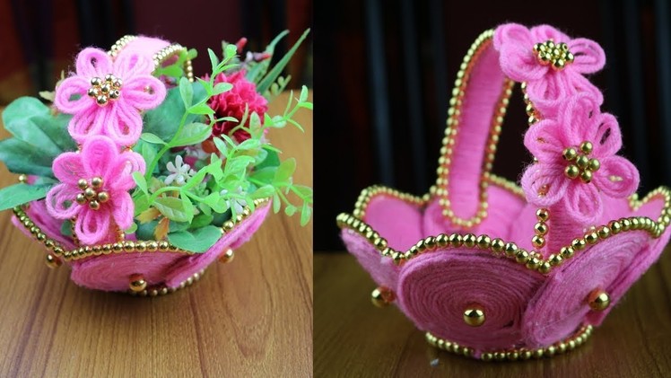 Amazing Flower Vase For Home Decor | How to make flower vase - Best reuse ideas - DIY Woolen Design
