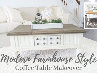 Coffee Table Makeover | Modern Farmhouse Style