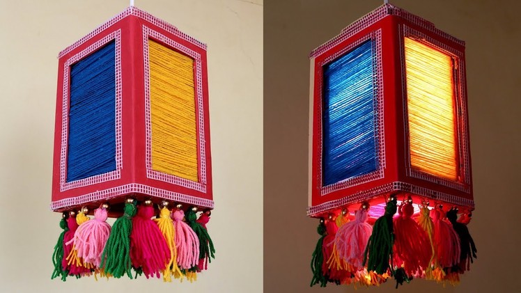 ColorFull ! Night Lamp || Lantern Making ideas || How to Make Wall Hanging