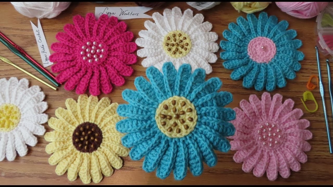 Crochet an Easy Daisy Flower with Beads