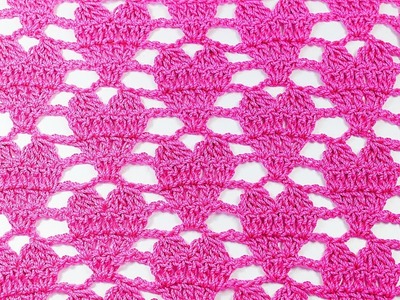 Crochet heart stitch very easy and simple