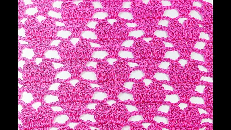 Crochet heart stitch very easy and simple