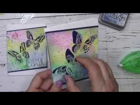 Distress Oxide Ink for a Butterfly Diecut Cardmaking Class