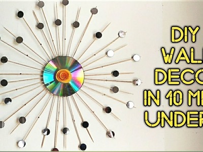 DIY cd Wall Art in 10 mins under $1 | Recycled cd wall decor | Cd craft ideas | Best Use of old cd