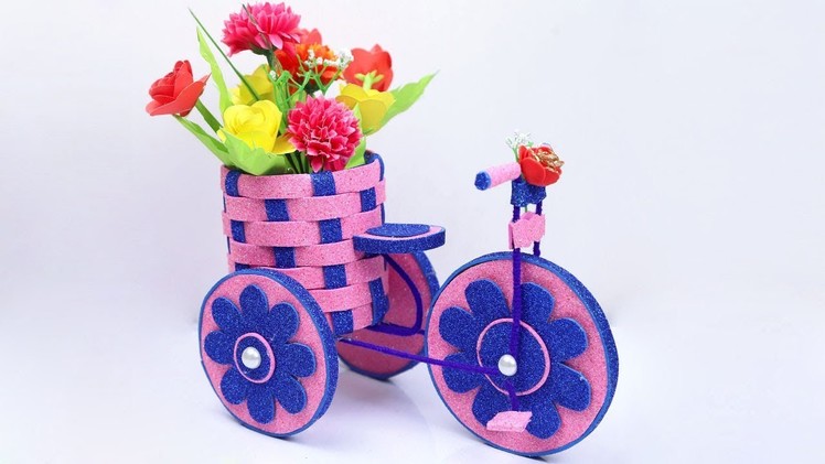 DIY Cycle Decorative Showpiece Idea | Tutorial Bike with Beautiful Decorative| Handmade Cycle Craft