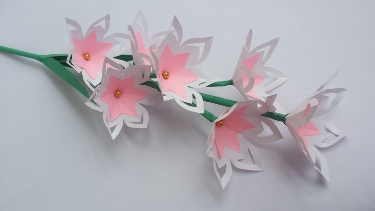 DIY: Paper Flower Stick!!! How to Make Beautiful Paper Flower Stick for Home.Room Decoration!!!