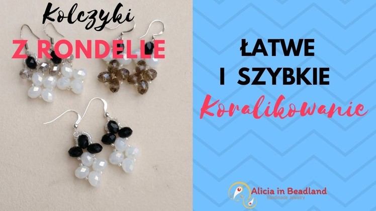 Easy beaded rondelle earrings - Kolczyki z koralików rondelle krok po kroku #2