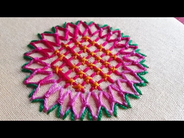 EMBROIDERY FOR BEGINNER.Hand Embroidery Fantasy Flower Stitch