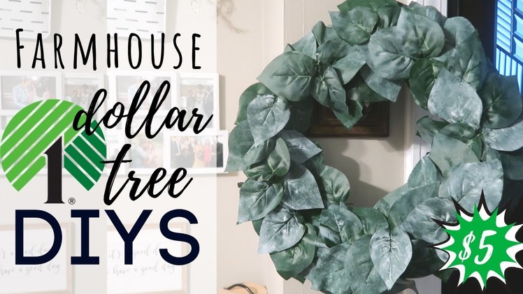 Farmhouse Dollar Tree DIYS | $5 Eucalyptus-Inspired Wreath