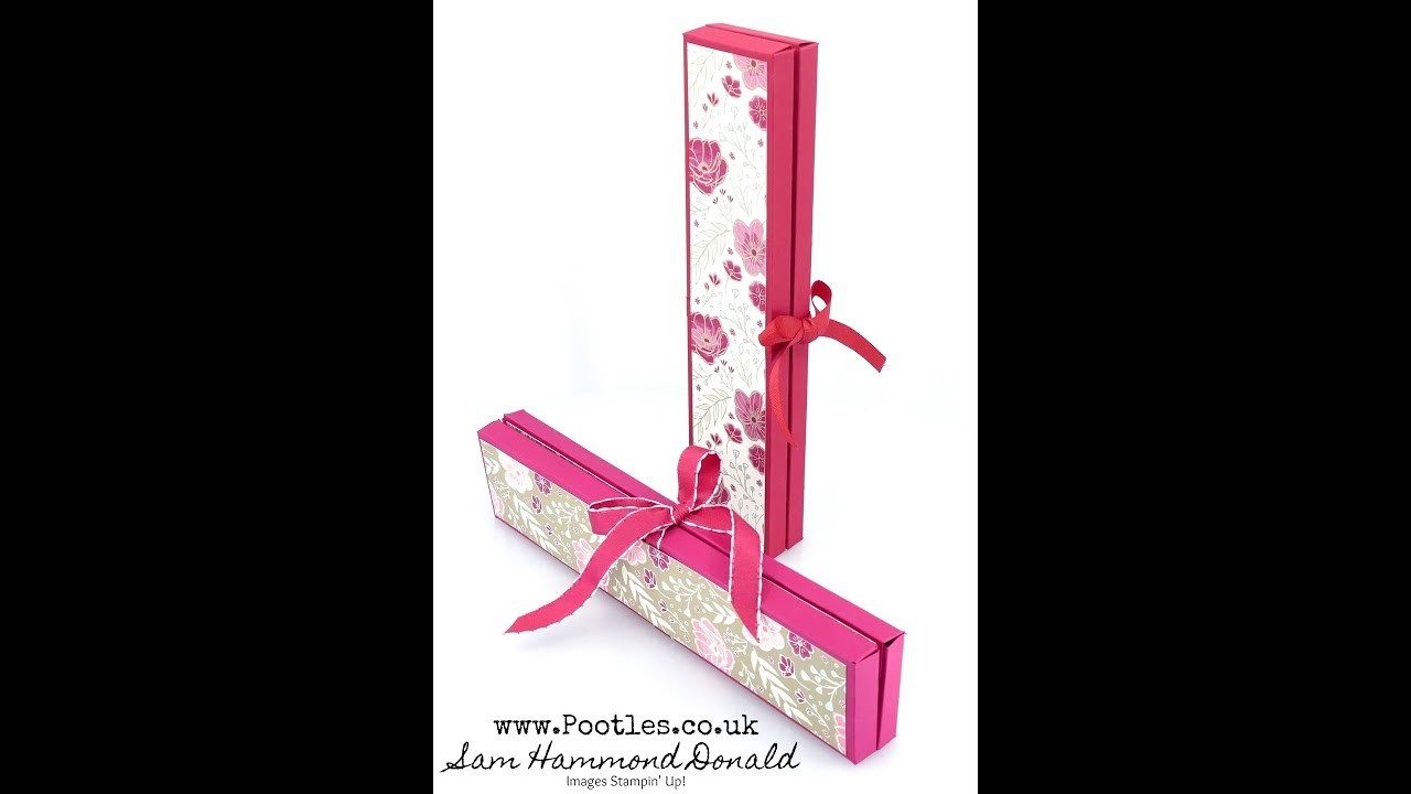 Fold Flat Book Box Tutorial using Stampin Up! All My Love DSP