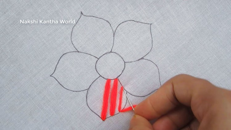 Hand Embroidery, Chekered Flower Stitch, Flower Embroidery
