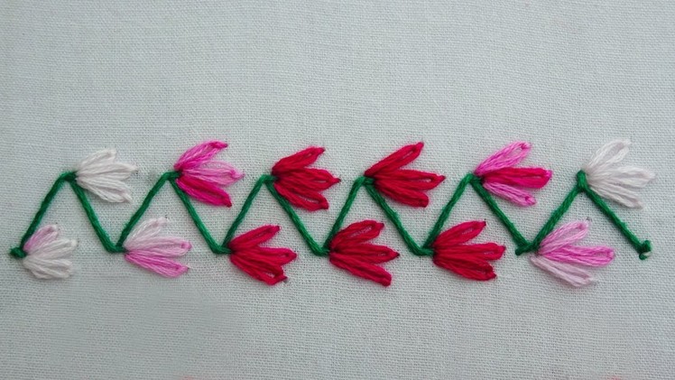 Hand embroidery decorative border line embroidery for dress