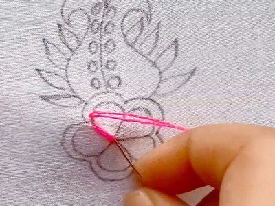 Hand embroidery easy flower design,modern flower embroidery