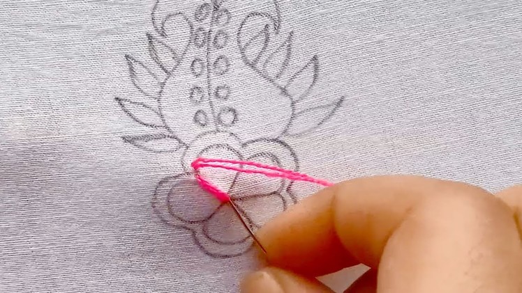 Hand embroidery easy flower design,modern flower embroidery