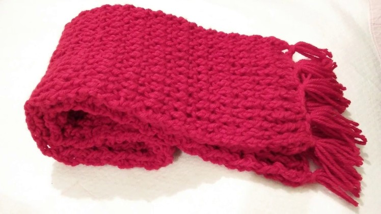 How to crochet a scarf super fast and easy pattern